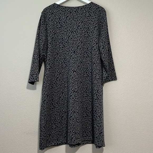 NWT Nicole Miller Midi Dress Animal Print Size 3/4 Sleeves with Pockets - Picture 6 of 12